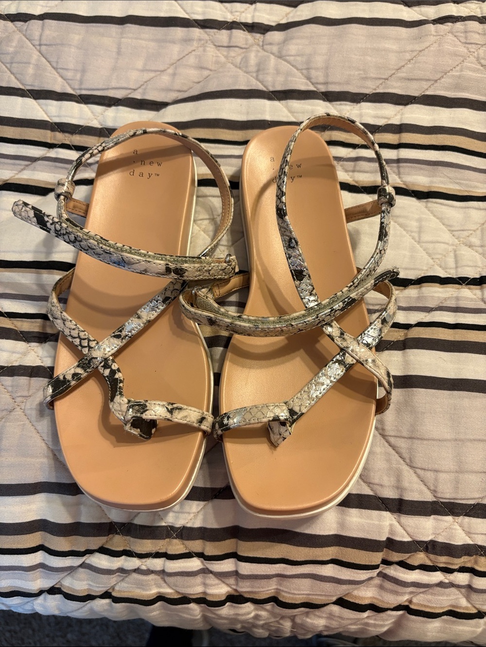 A new day snake skin sandals. Women’s size 7.